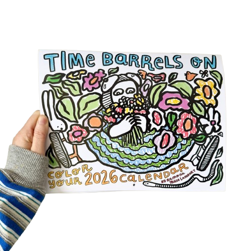 Colour Your Calendar 2026: Time Barrels On