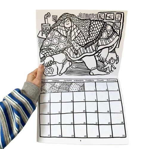 Colour Your Calendar 2026: Time Barrels On