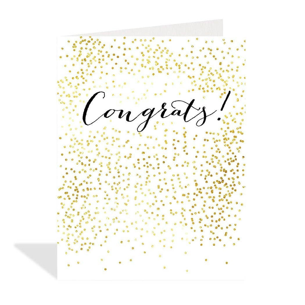 Gold Confetti Congrats Card