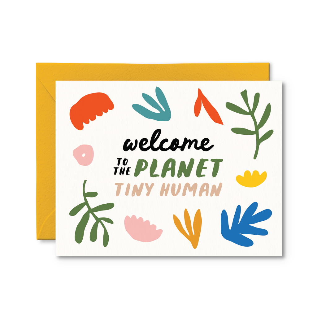 Welcome To The Planet Baby Card