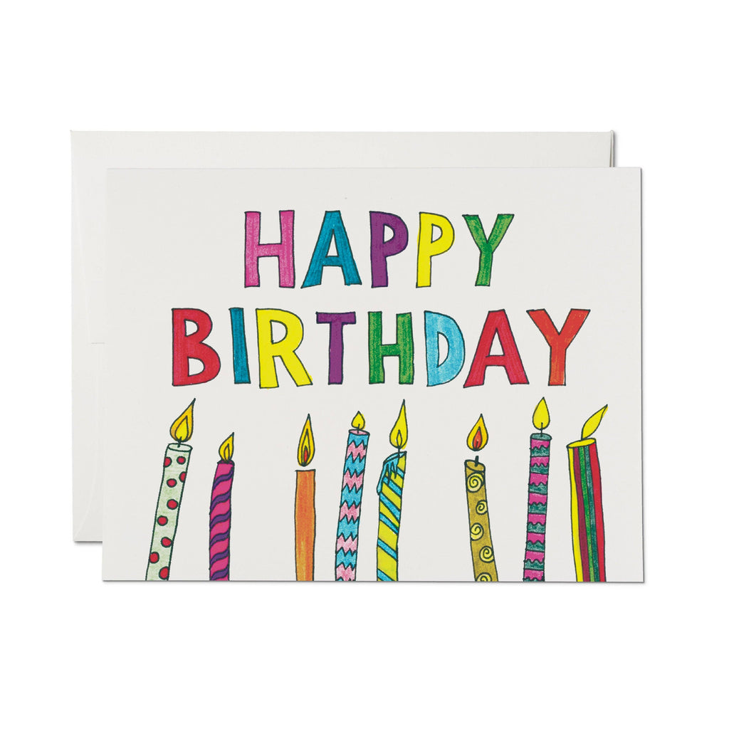 Colorful Candles Birthday Card