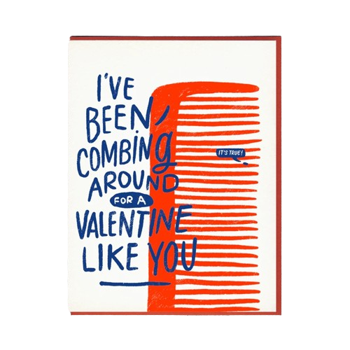 Combing Around Valentines Card