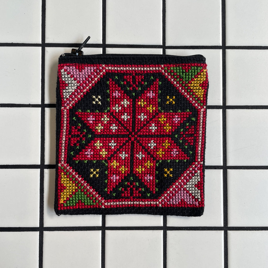 Palestinian Embroidered Star Change Purse