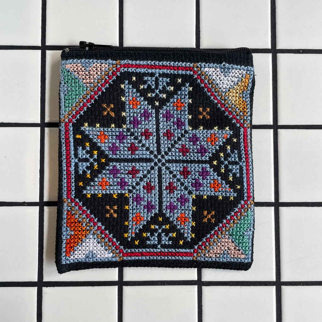 Palestinian Embroidered Star Change Purse
