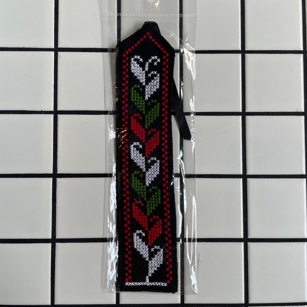 Palestinian Embroidered Flower Bookmarks
