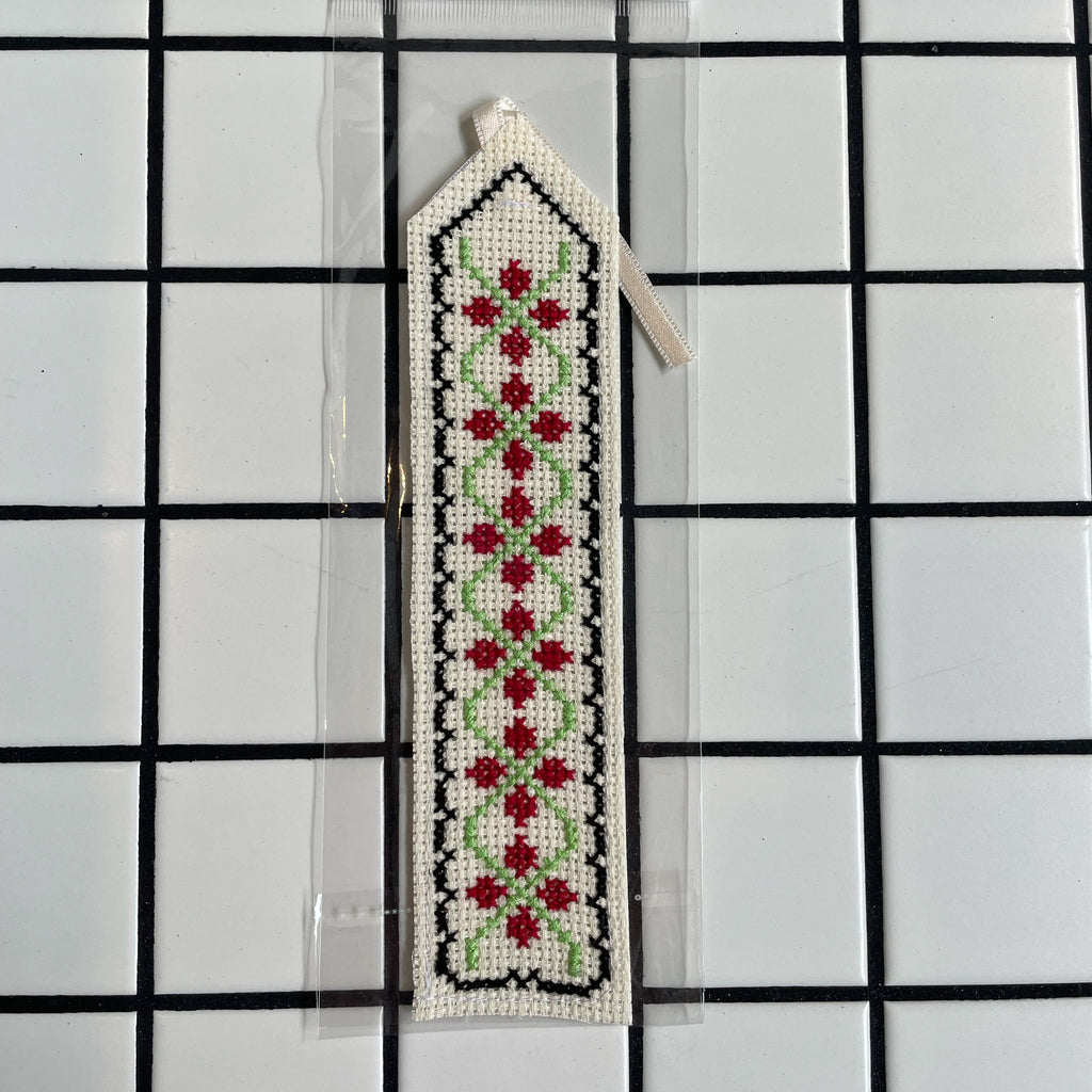 Palestinian Embroidered Flower Bookmarks