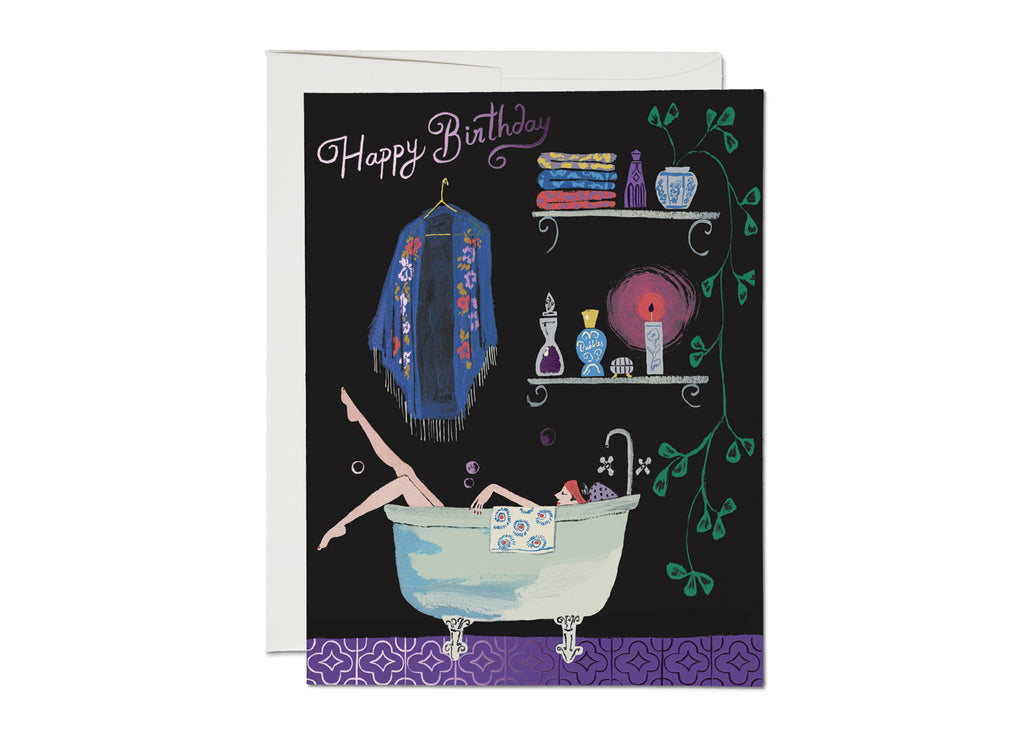 Bathtub Bubbles Birthday Card